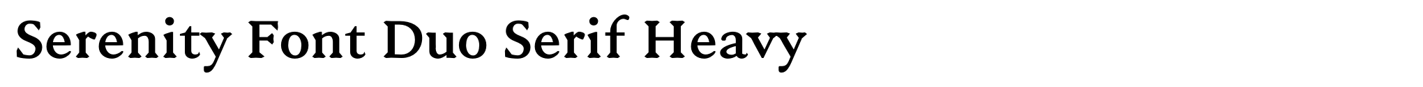 Serenity Font Duo Serif Heavy image
